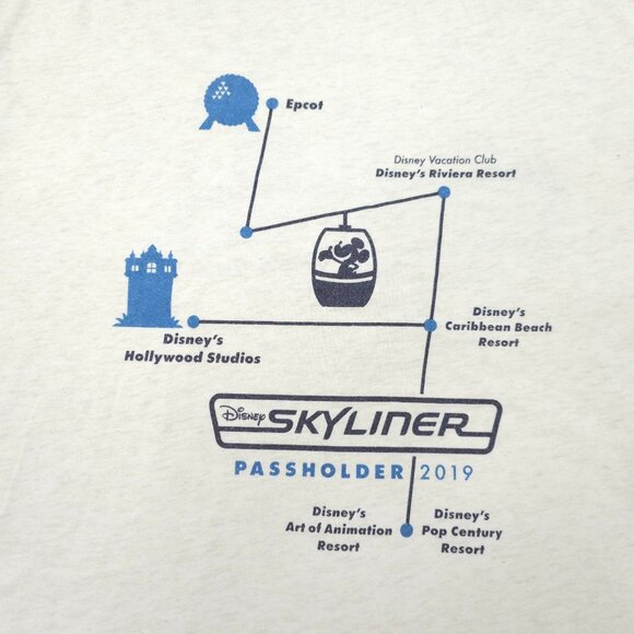 Disney Parks Skyliner Passholder 2019 Opening Pullover Hoodie Adult XXL Graphic - Picture 11 of 16